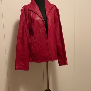 Leather Waist Length Coat